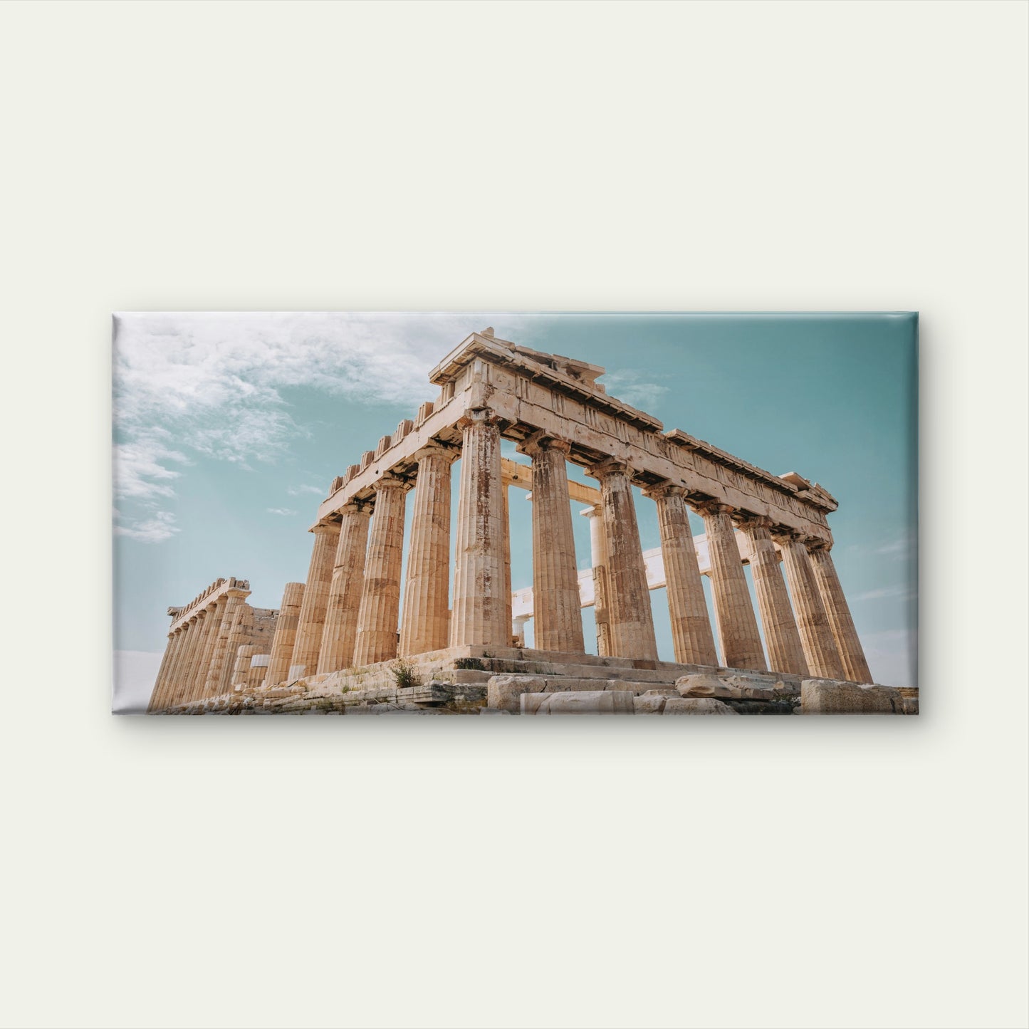 Athens Greece Parthenon Temple Wall Art Canvas Office Home Room Framed 120x60cm