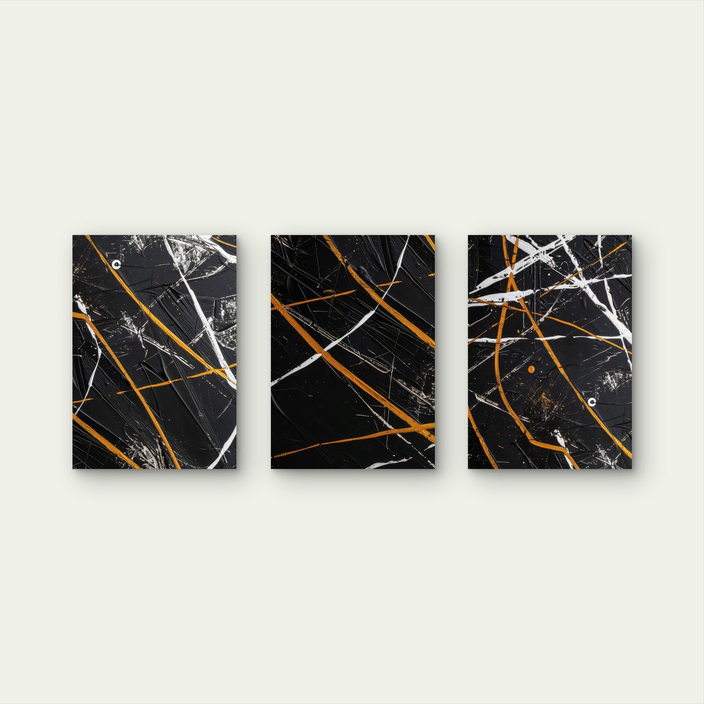 3pcs Modern Dark Textured Line Artwork  Wall Art Set Canvas Framed 60x90cm - High Quality Print 100% Australian Made Wall Canvas Ready to Hang