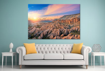 Sunset Over Red Valley Cappadocia Wall Art Decor 100% Australian Made