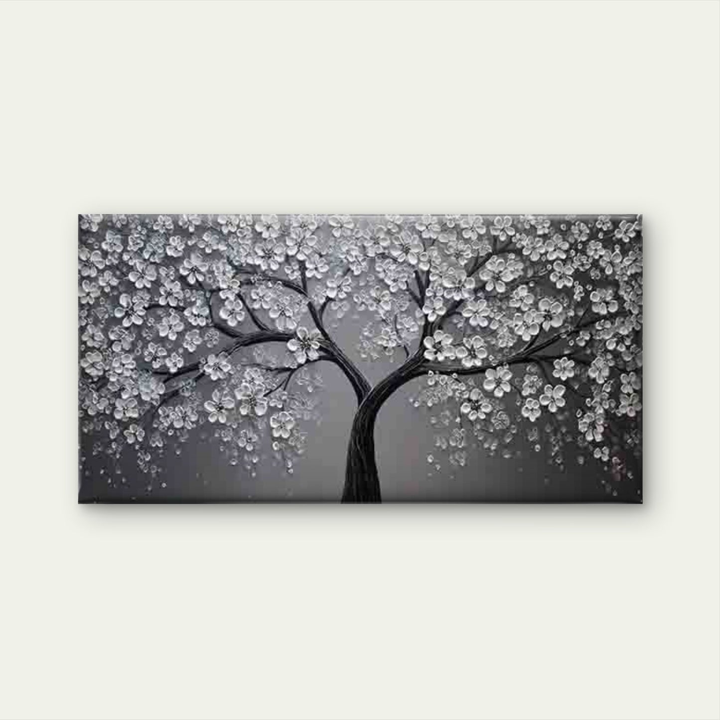 Cherry Blossom Tree Wall Art Canvas Office Home Room Framed 120x60cm - Bella Home Decor