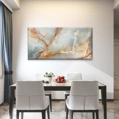 Onyx Marble With Soft Golden Wall Art Canvas Office Home Room Framed 120x60cm - Bella Home Decor