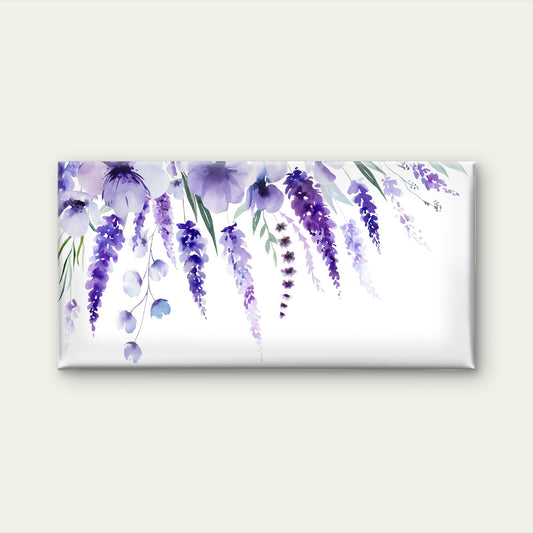 Lavender Watercolor Floral Art Wall Art Canvas Office Home Room Framed 120x60cm