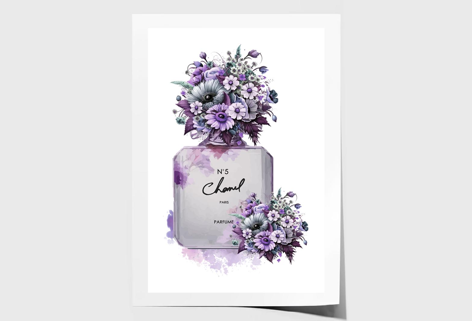 Purple Perfume Wall Art Limited Edition High Quality Print Unframed Roll Canvas None