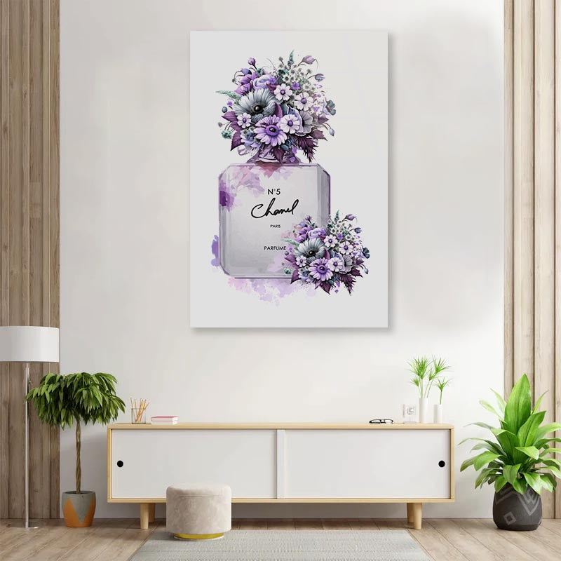 Purple Perfume 3D Design Acrylic Glass Print Tempered Glass Wall Art 100% Made in Australia Ready to Hang