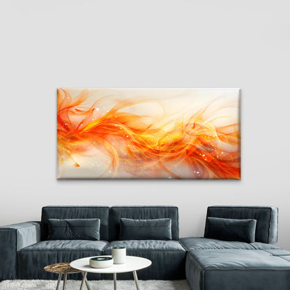 Fiery Abstract Energy Flow Wall Art Canvas Office Home Room Framed 120x60cm