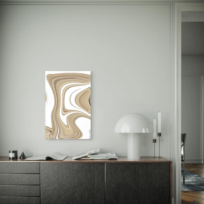 Abstract Marble Background Brown White Cream Metal Print Ready to Hang