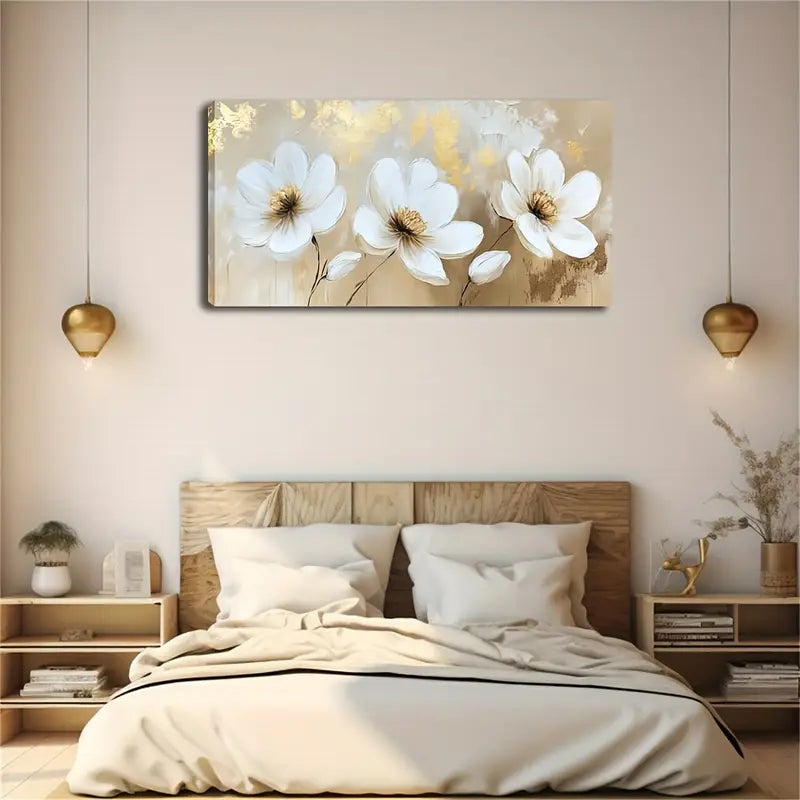 Minimalist Modern Three White Wall Art Canvas Office Home Room Framed 120x60cm - Bella Home Decor