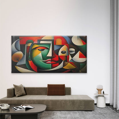 Abstract Geometric Colorful Wall Art Canvas Office Home Room Framed 120x60cm - Bella Home Decor