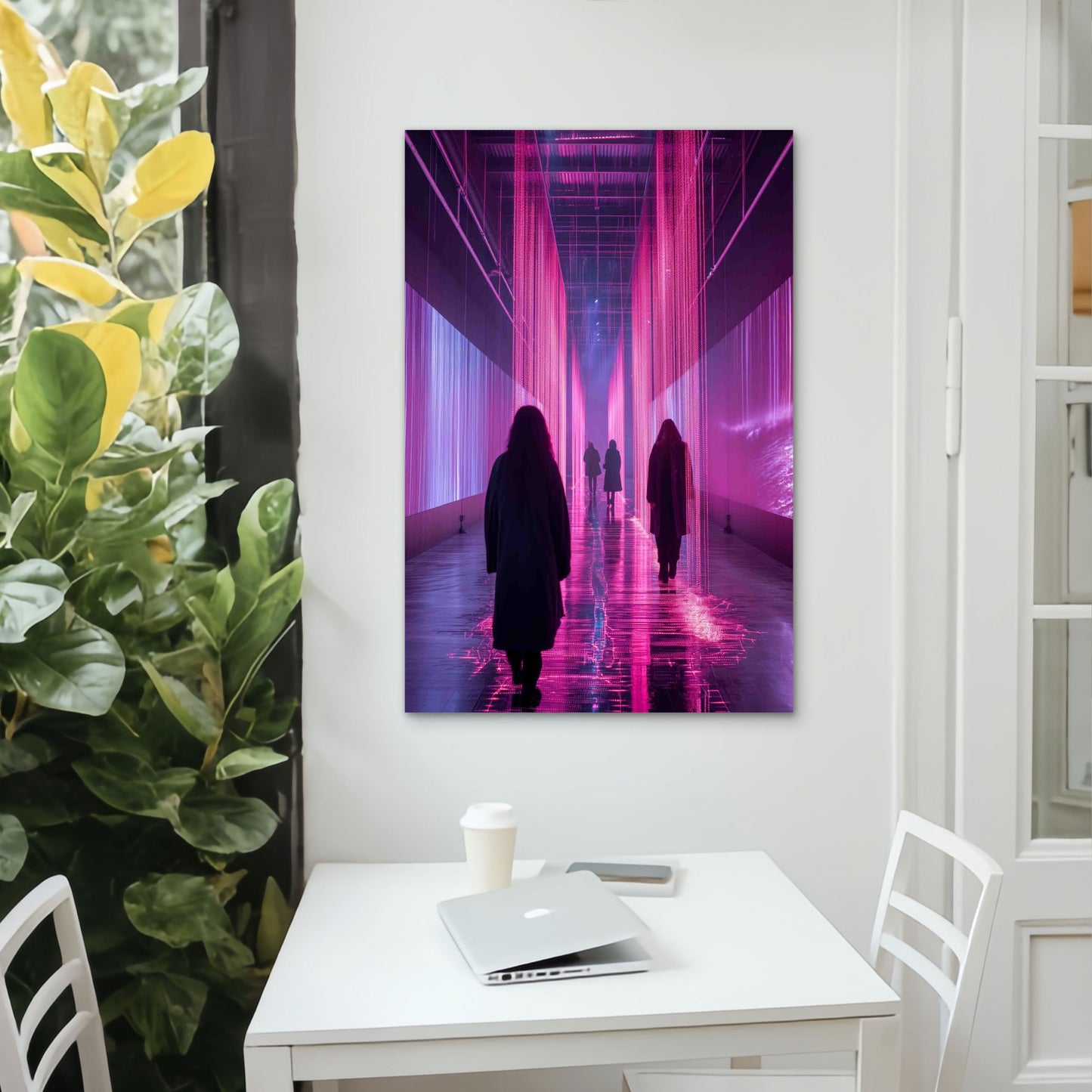 Journey Through The Infinite Crystal Labyrinth 40x60cm Metal Print Ready to Hang - Bella Home Decor