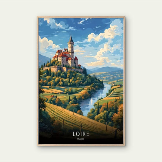 Loire France Decoration Pictures Vintage Travel Poster Print Wall Art