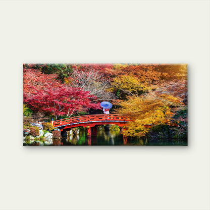 Japan Kyoto Daigoji Bridge Wall Art Canvas Office Home Room Framed 120x60cm