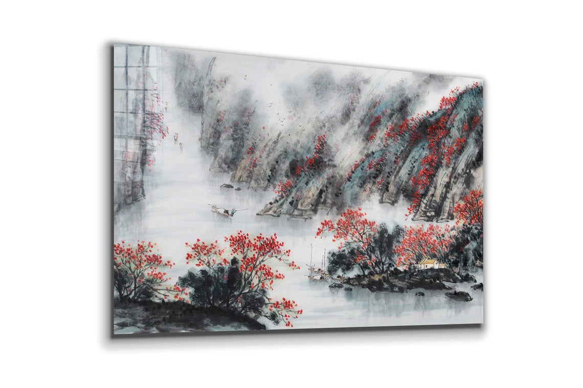 Japanese Style Painting UV Direct Aluminum Print Australian Made Quality