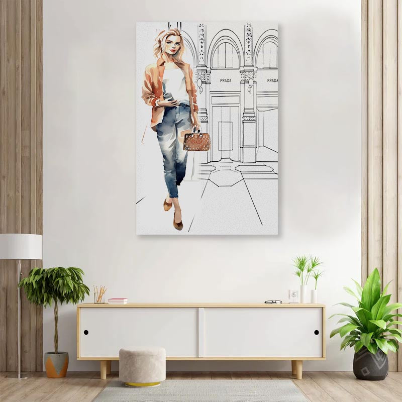 Stylish Girl Art 3D Design Acrylic Glass Print Tempered Glass Wall Art 100% Made in Australia Ready to Hang