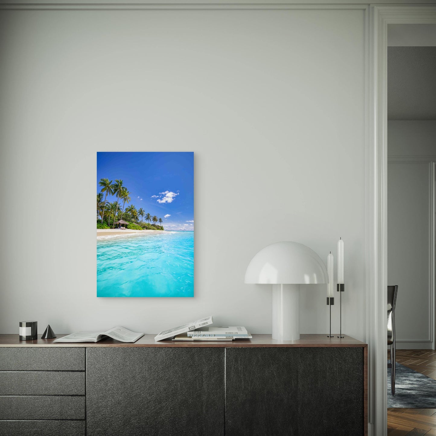 Best Tropical Beach Landscape 60x90cm Metal Print Ready to Hang