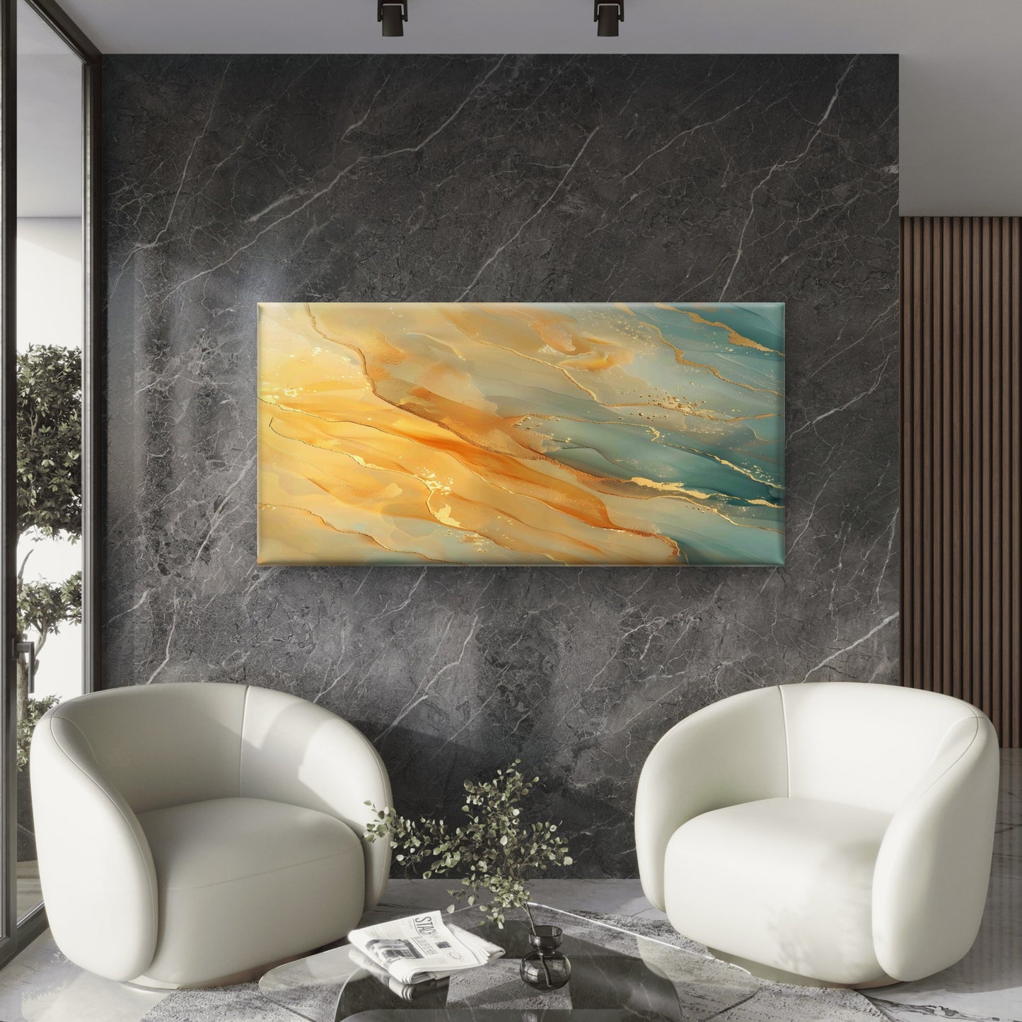 Abstract Beachside Ripple Art Wall Art Canvas Office Home Room Framed 120x60cm