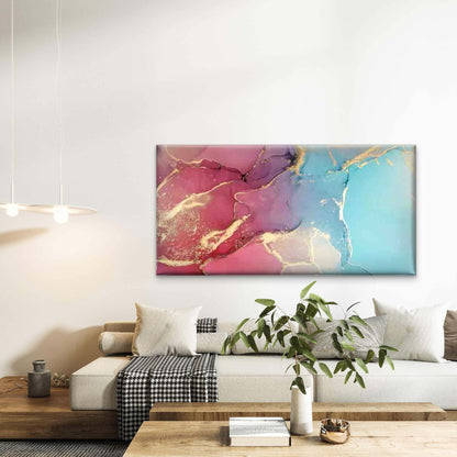 Abstract Colorful Ink Texture Wall Art Canvas Office Home Room Framed 120x60cm - Bella Home Decor