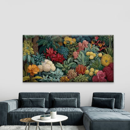 Abstract Colorful Tropical Wall Art Canvas Office Home Room Framed 120x60cm