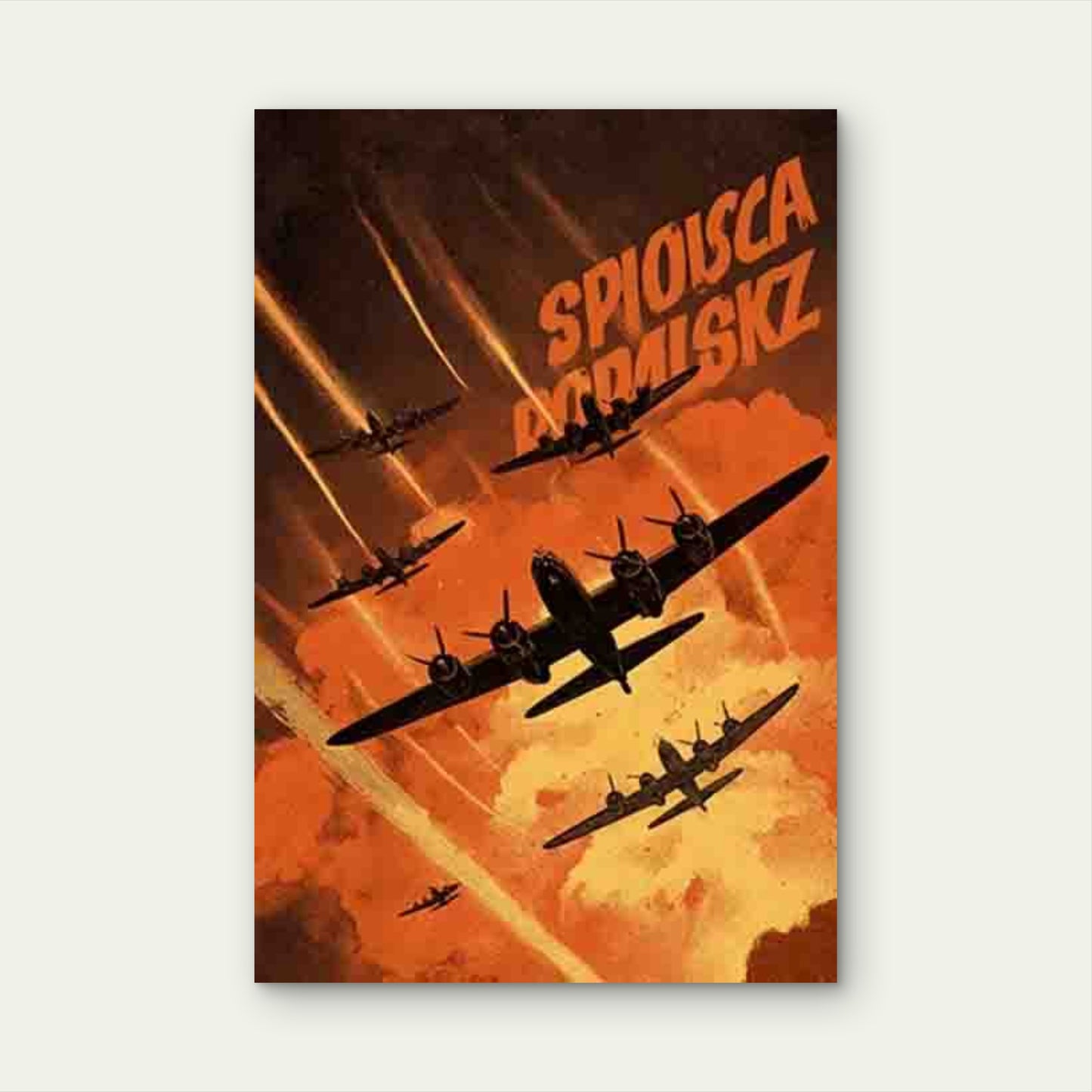 Vintage Polish Bomber Formation 60x90cm Metal Print Ready to Hang - Bella Home Decor