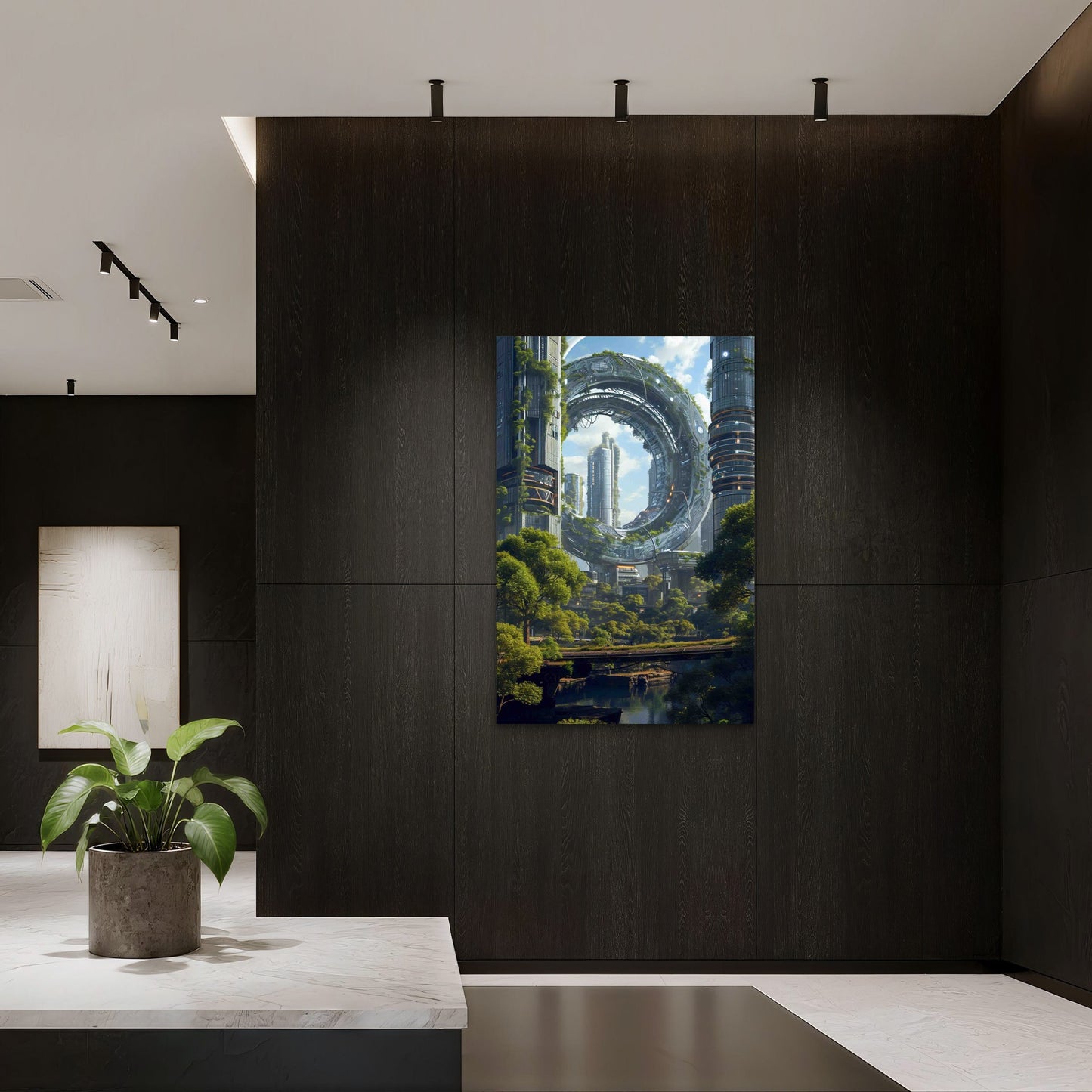 Fantasy Scene With Surreal Elements 40x60cm Metal Print Ready to Hang - Bella Home Decor