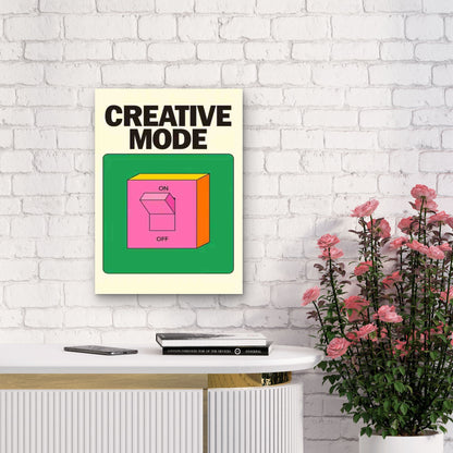 Artistic Mode Switch Metal Print Ready to Hang - Bella Home Decor