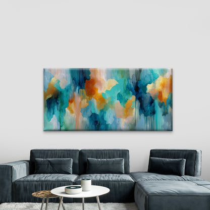 Abstract Palette Dynamic Flow Wall Art Canvas Office Home Room Framed 120x60cm - Bella Home Decor