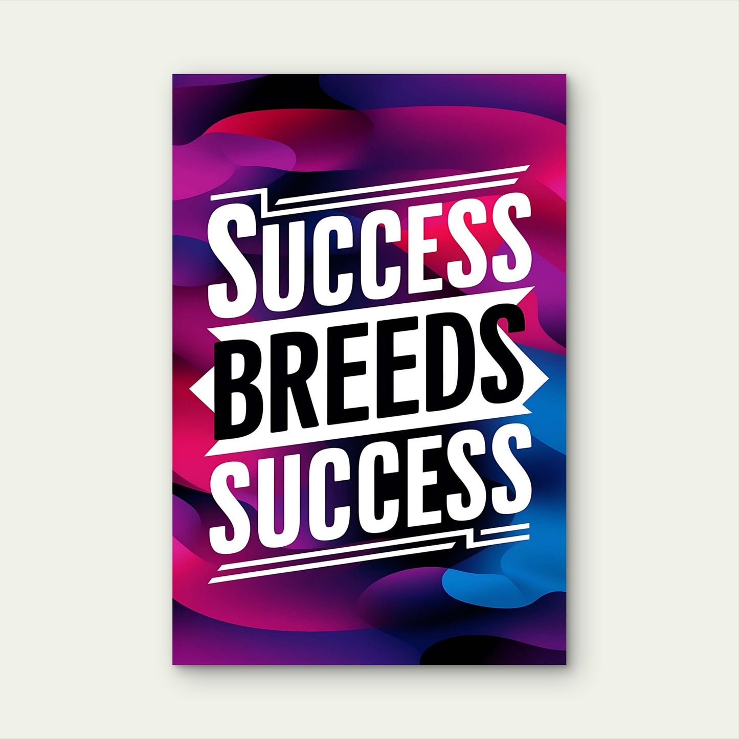 Success Breeds Success Quotes 5mm thick Plastic Poster Ready to Hang 90x60cm