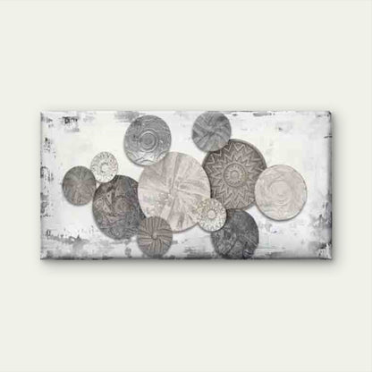 Abstract Featuring Circular Wall Art Canvas Office Home Room Framed 120x60cm - Bella Home Decor