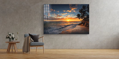 Sunset at Palm Beach UV Direct Aluminum Print Australian Made Quality