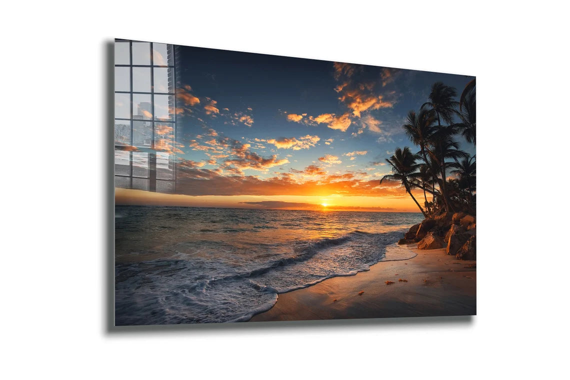 Sunset at Palm Beach UV Direct Aluminum Print Australian Made Quality