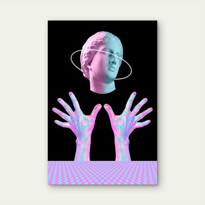 Marble-carved Sculpture Metal Print Ready to Hang