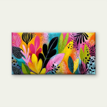 Foliage & Tropical Botanical Wall Art Canvas Office Home Room Framed 120x60cm - Bella Home Decor