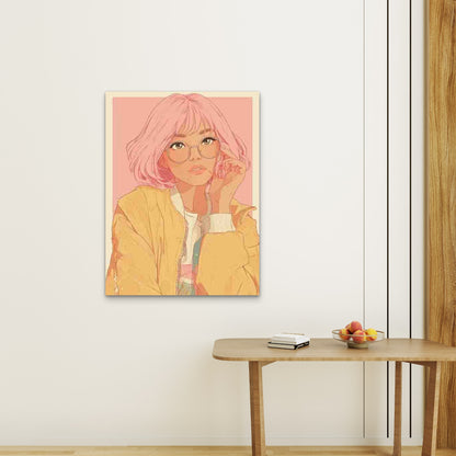You'Re Doing Wonderfully, Dear! A Pink Trendy Art 60x90cm Metal Print Ready to Hang - Bella Home Decor