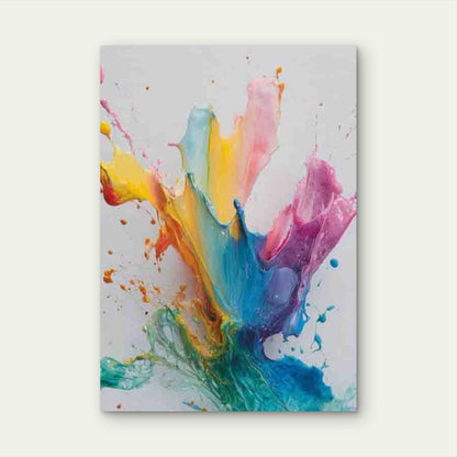 Abstract Ink Splatter Metal Print Ready to Hang