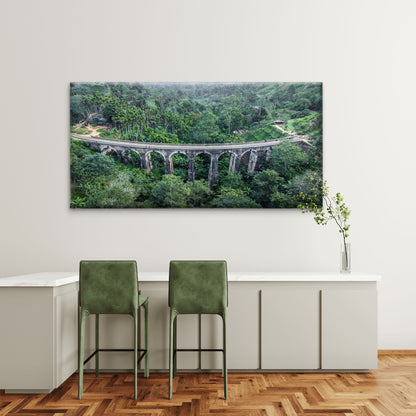 Sri Lanka Nine Arch Bridge Wall Art Canvas Office Home Room Framed 120x60cm