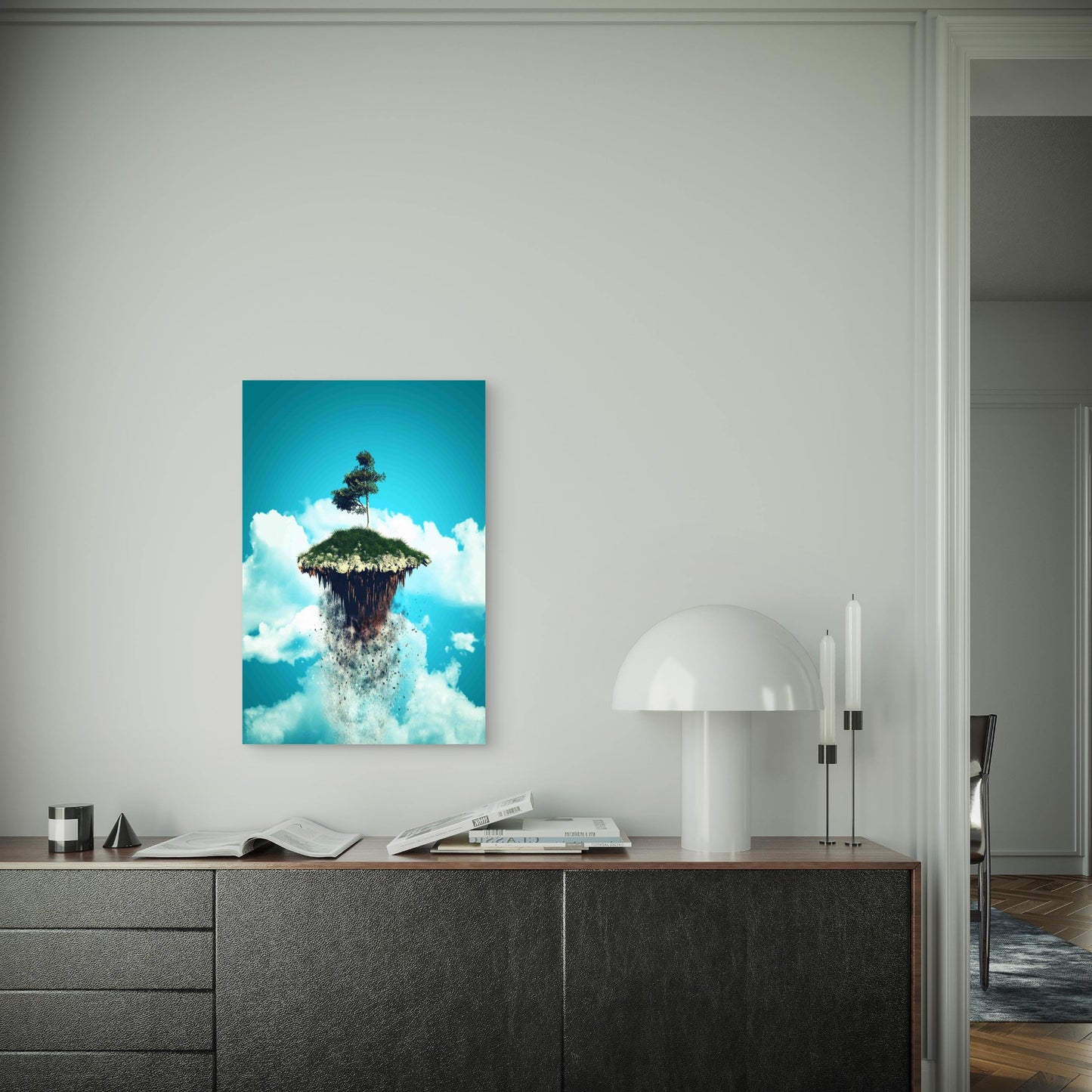 Floating Islands in the Clouds Metal Print Ready to Hang