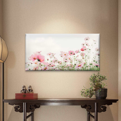 Pink Petals, Gentle Breeze Wall Art Canvas Office Home Room Framed 120x60cm - Bella Home Decor