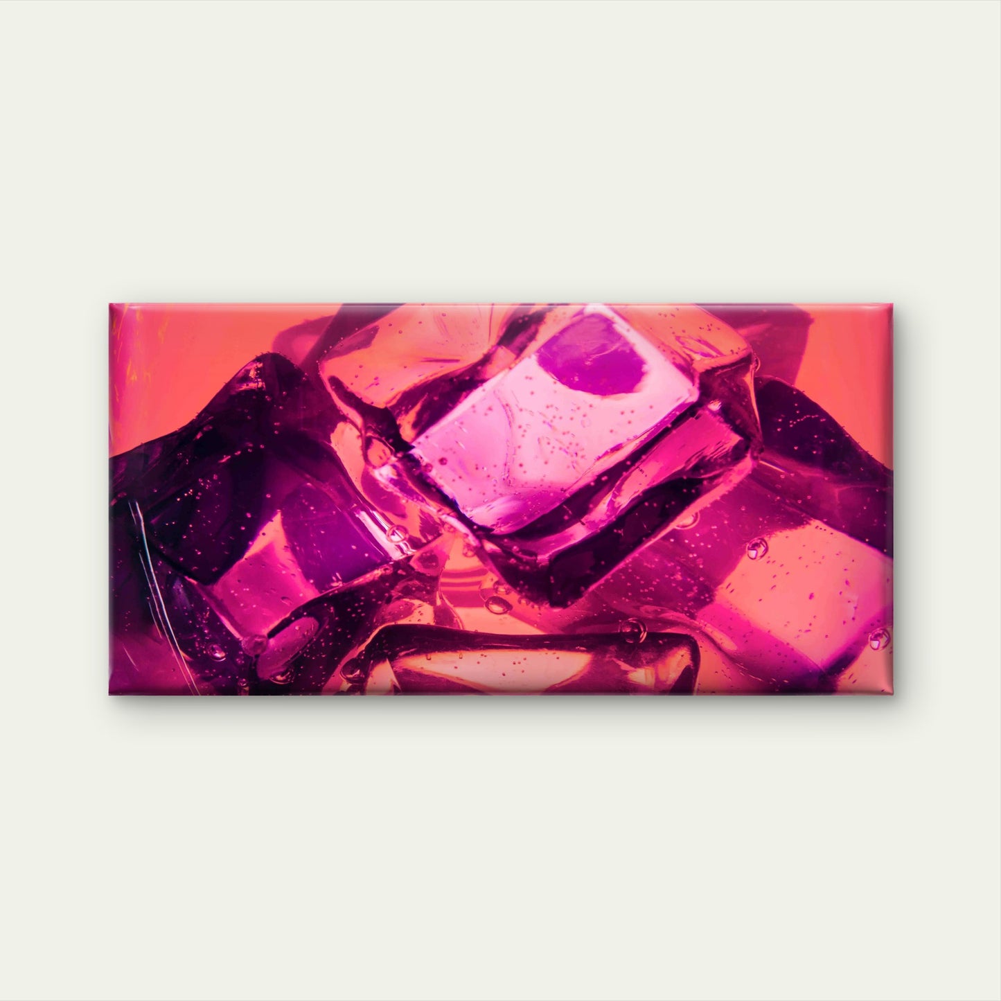 Ice Cubes Motion Water Splash Wall Art Canvas Office Home Room Framed 120x60cm