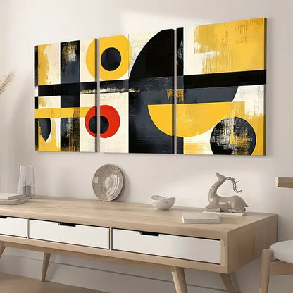 3pcs Modern Style Fashion Abstract Geometric Graphic Art Wall Art Set Canvas Unframed - High Quality Print 100% Australian Made Wall Canvas