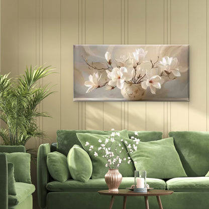 Elegant Bouquet Luxurious Vase Wall Art Canvas Office Home Room Framed 120x60cm