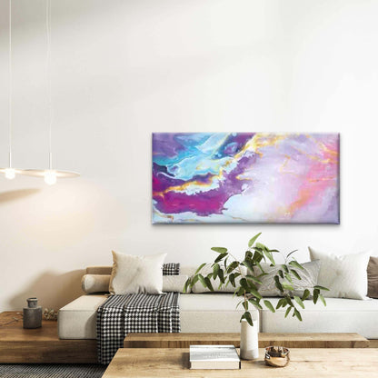 Abstract Colorful Fluid Art Wall Art Canvas Office Home Room Framed 120x60cm - Bella Home Decor