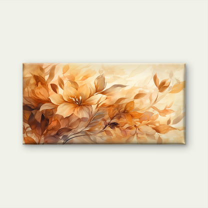 Warm Autumn Floral Display Wall Art Canvas Office Home Room Framed 120x60cm