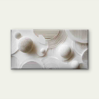 White Sphere Design with Curved Wall Art Canvas Office Home Room Framed 120x60cm - Bella Home Decor