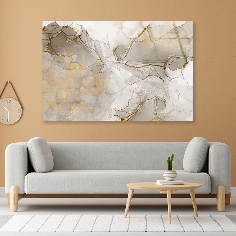 Natural Luxury Abstract Fluid Art Painting in Alcohol Ink Technique Acrylic Glass Print Tempered Glass Wall Art 100% Made in Australia Ready to Hang