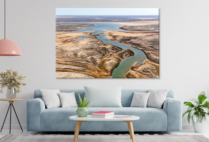 Lake Eyre South Australia Aerial View Wall Art Decor 100% Australian Made