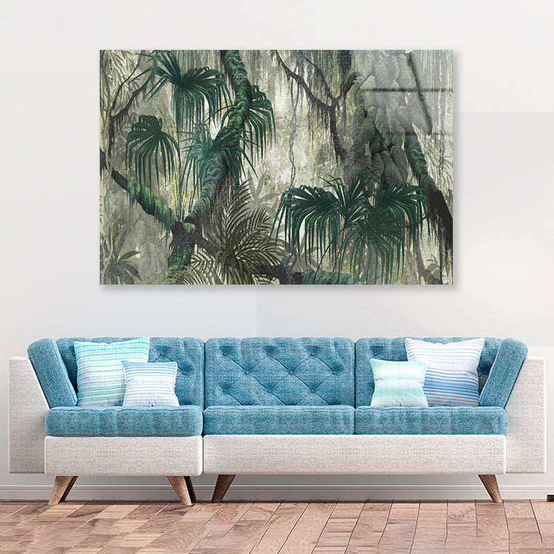 Tropical Plants and Trees Acrylic Glass Print Tempered Glass Wall Art 100% Made in Australia Ready to Hang - Bella Home Decor