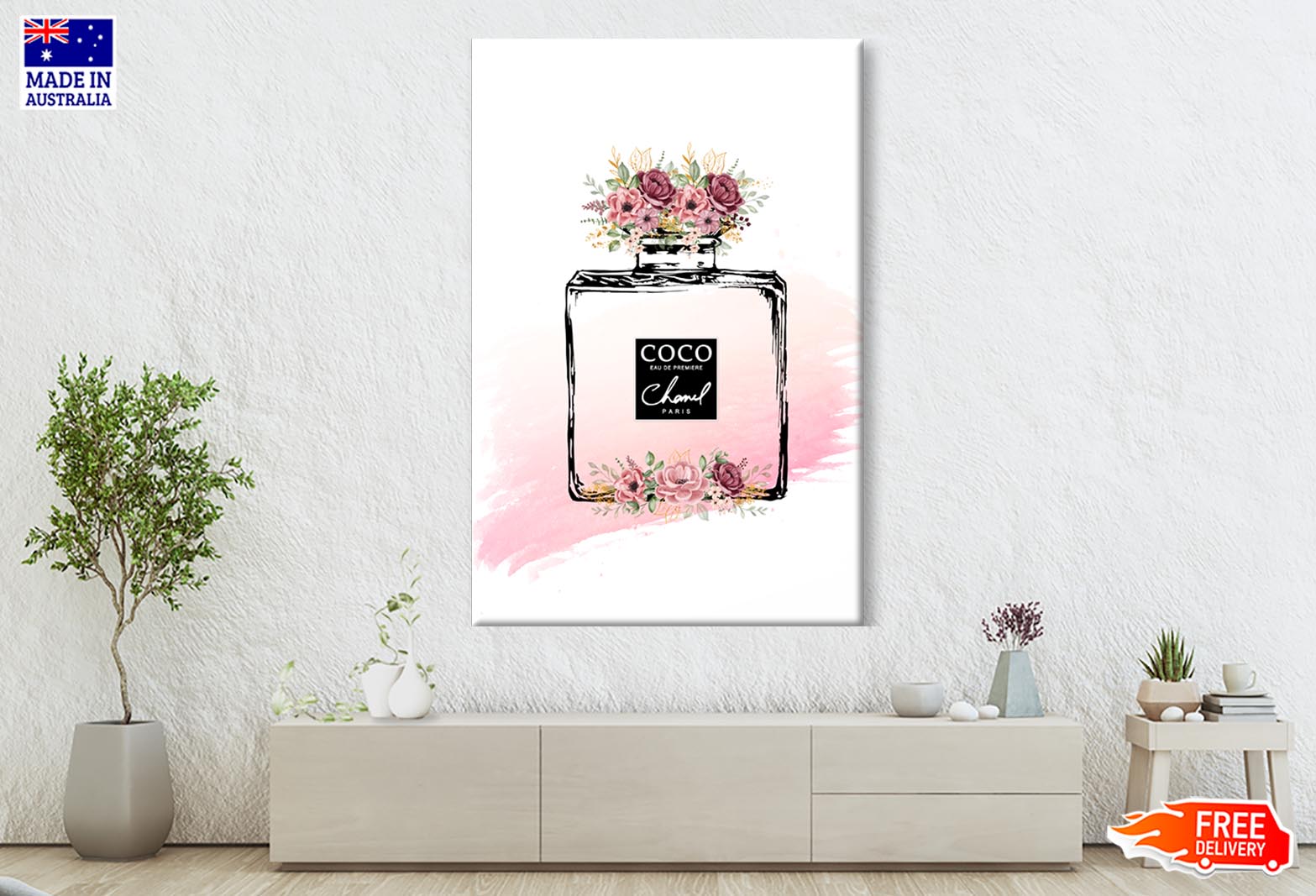 Black Pink Perfume Wall Art Limited Edition High Quality Print