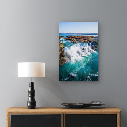 Niagara Falls Aerial View 60x90cm Metal Print Ready to Hang - Bella Home Decor