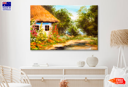 Farmhouse In The Forest Oil Painting Limited Edition High Quality Print