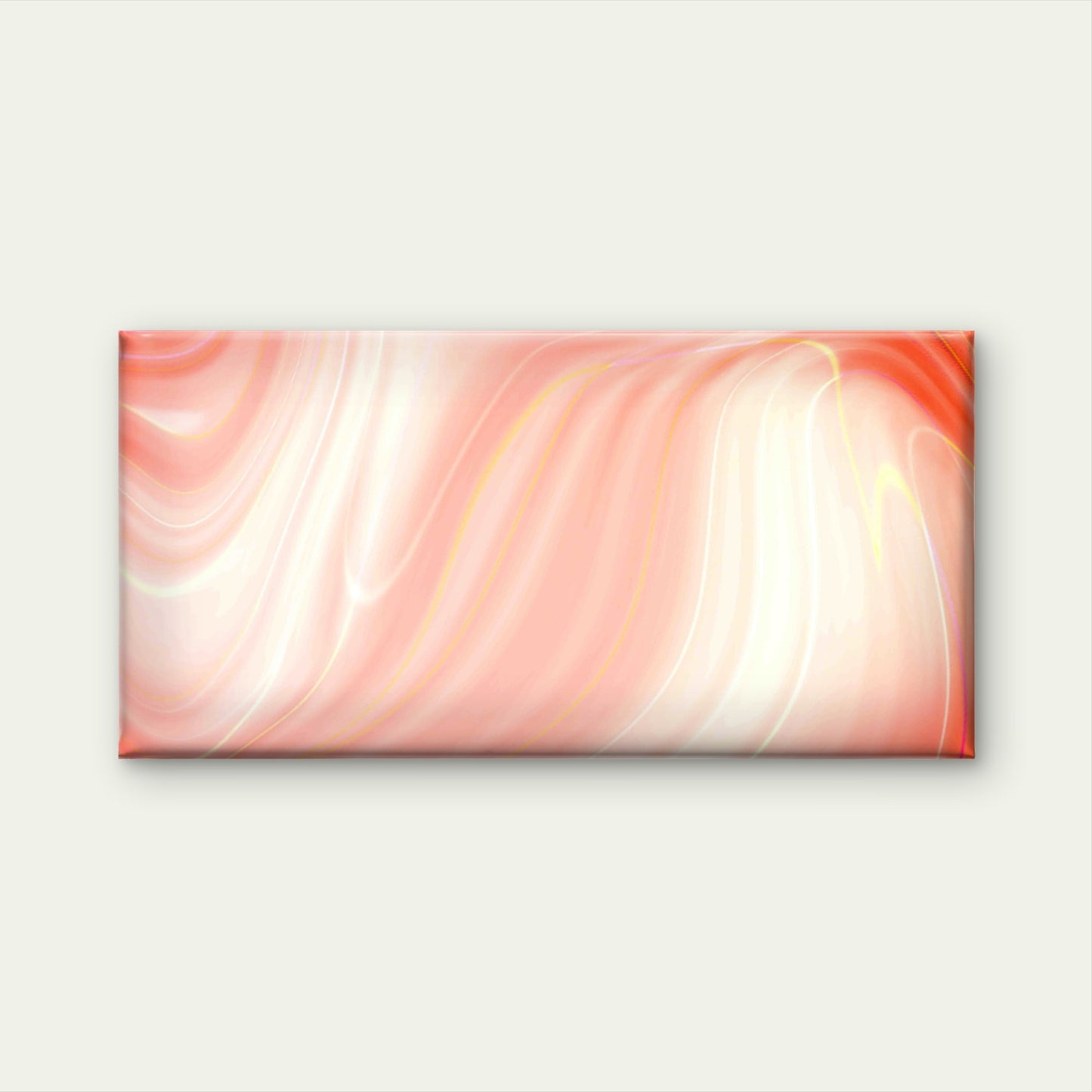 Peach Pink Soft Satin Wave Wall Art Canvas Office Home Room Framed 120x60 cm - Bella Home Decor