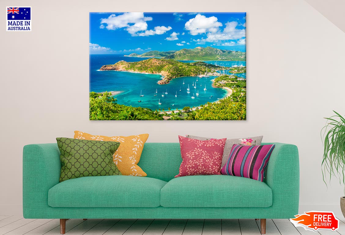 Antigua & Barbuda Coastal Print 100% Australian Made